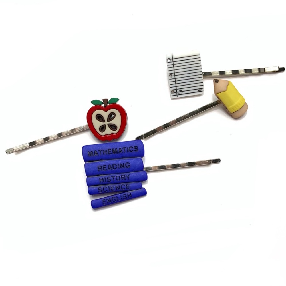 School Daze Bobby Pin Hair Clip Barrette Set
